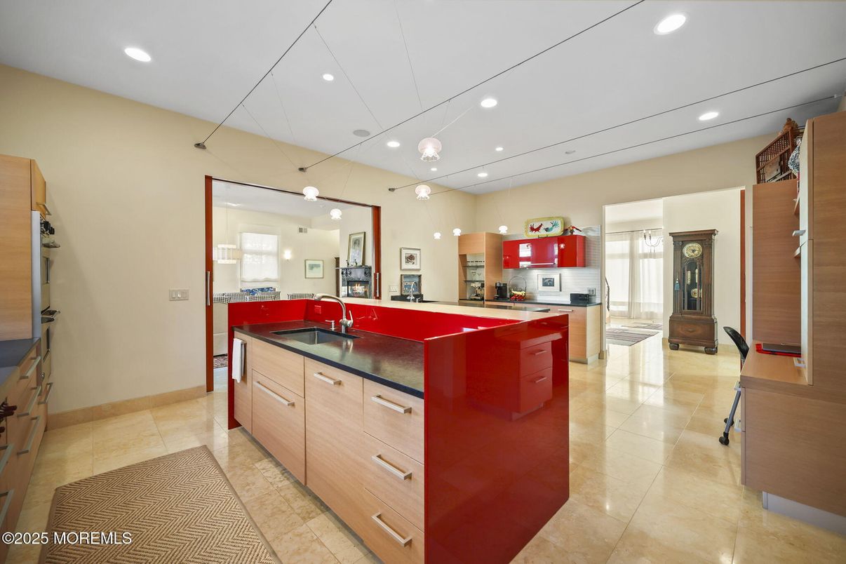 Interior, Kitchen, Pendant Lights, Recessed Lighting, Stainless Steel Appliances