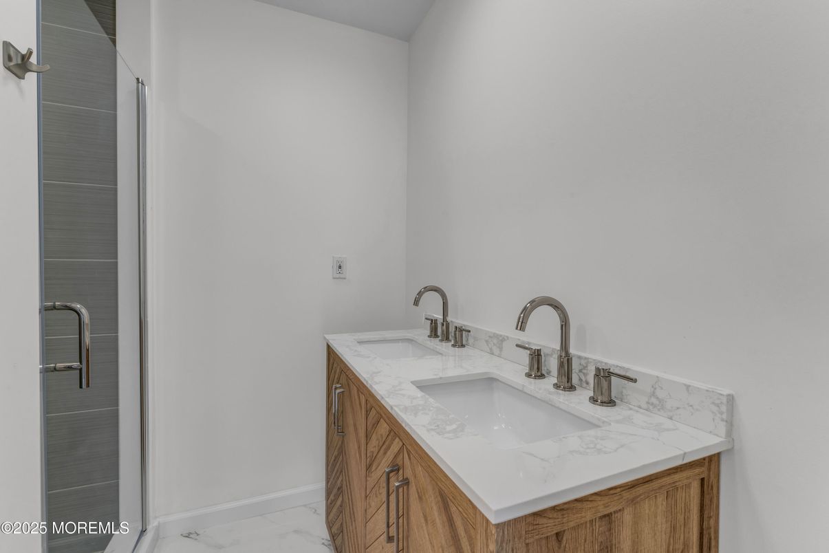 Bathroom, Dual Sink Vanities, Interior, Marble