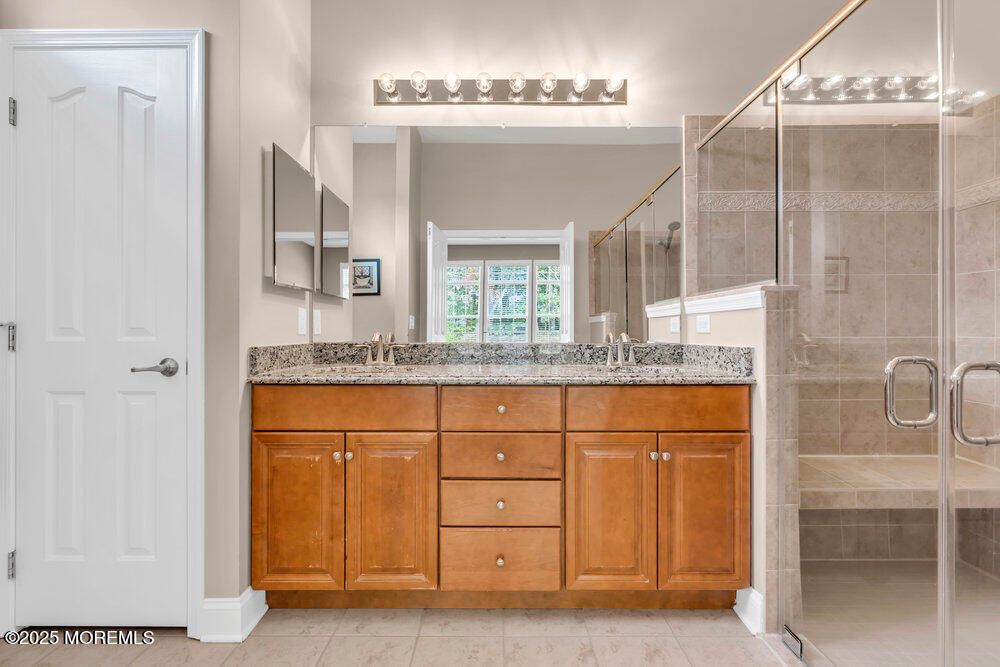 Bathroom, Dual Sink Vanities, Glass Shower, Interior