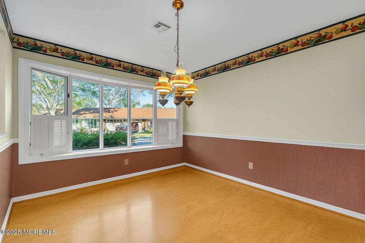 Chandelier, Empty room, Interior