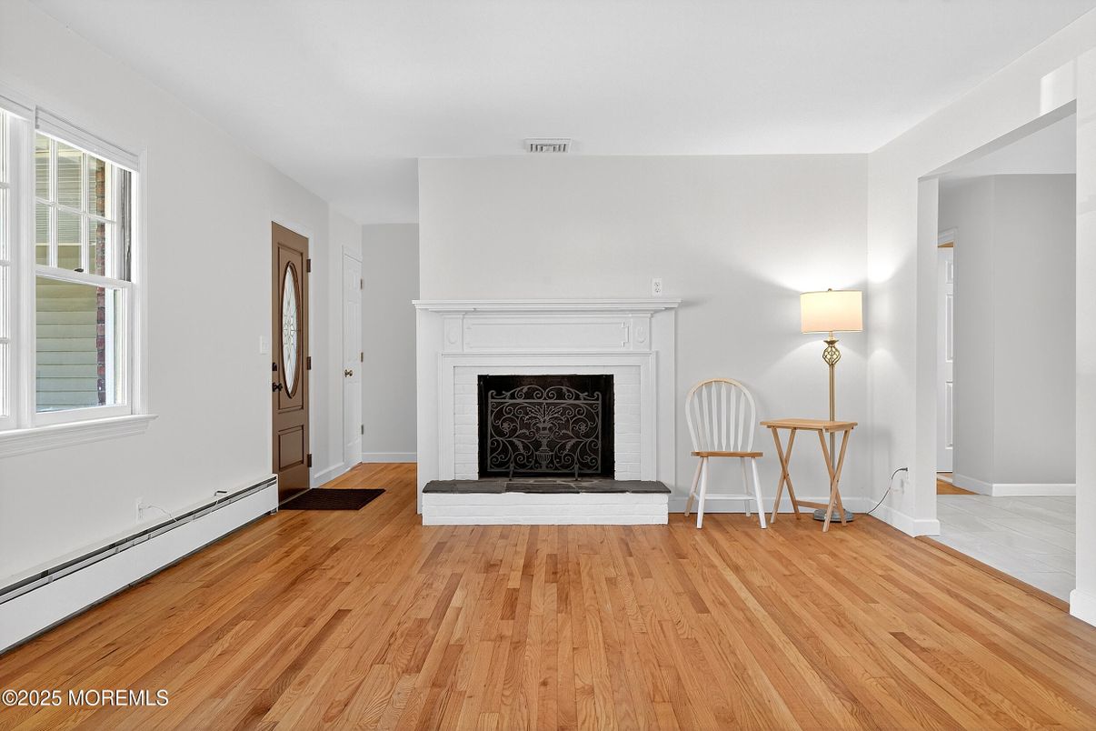 Fireplace, Interior, Wood Texture Flooring