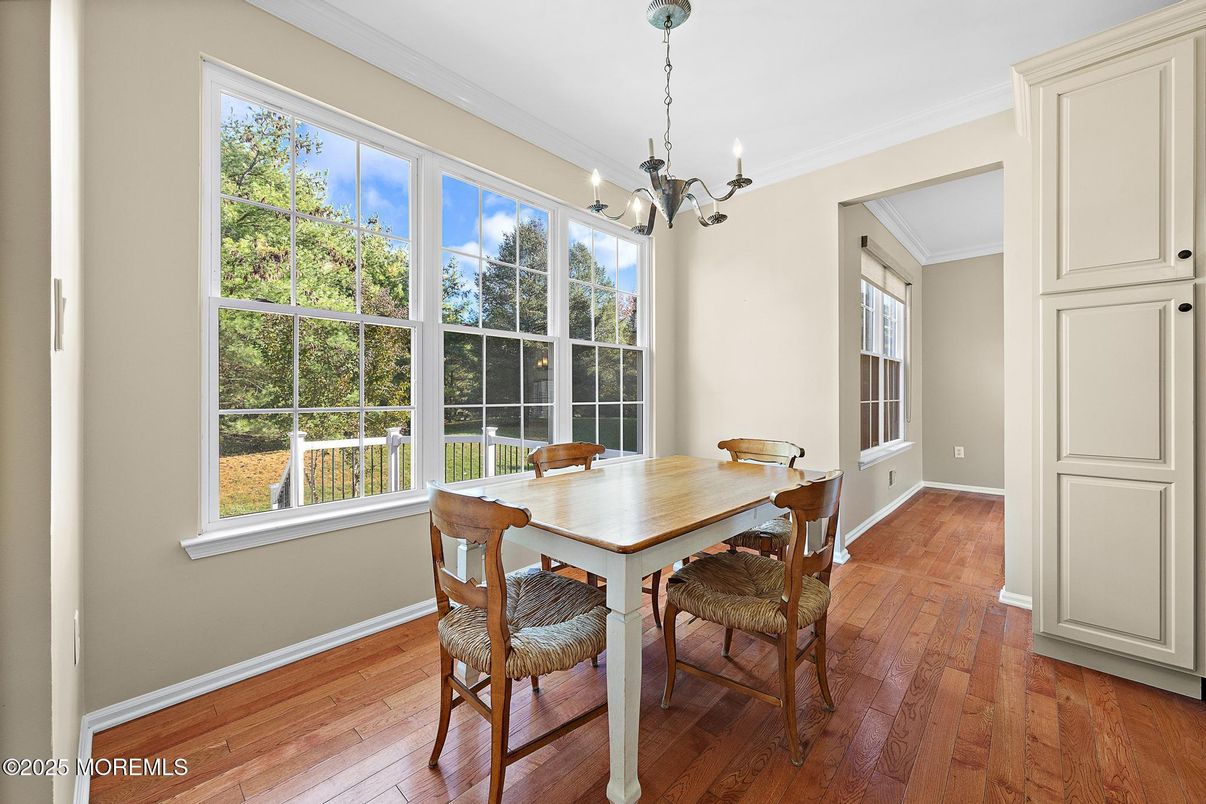 Chandelier, Dining room, Interior, Wood Texture Flooring