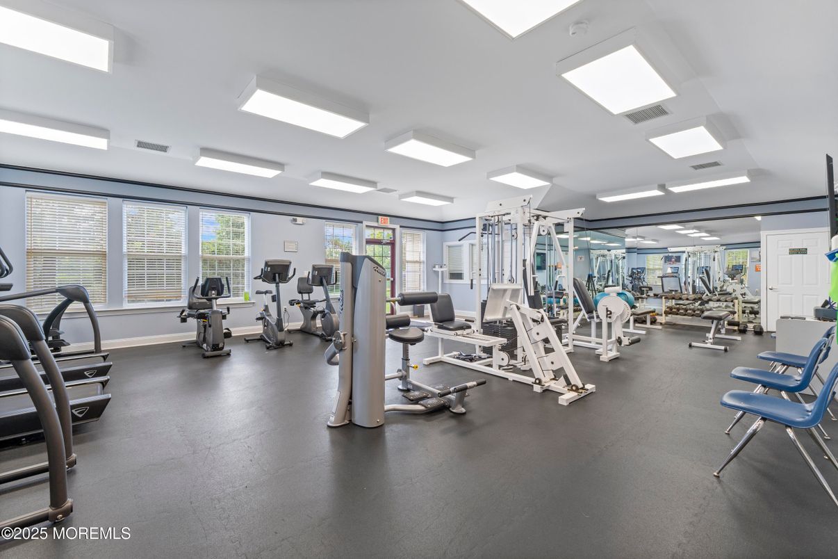 Fitness Equipment, Gym, Interior, Recessed Lighting
