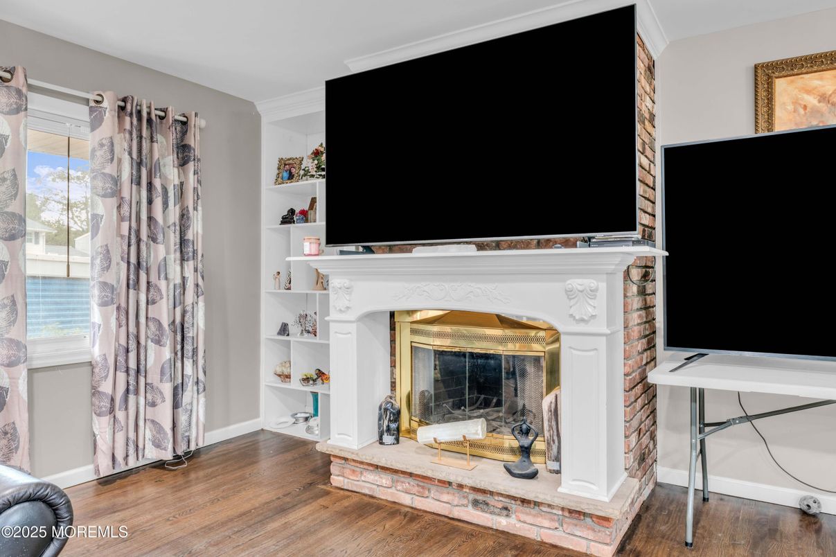 Fireplace, Interior, Wood Texture Flooring