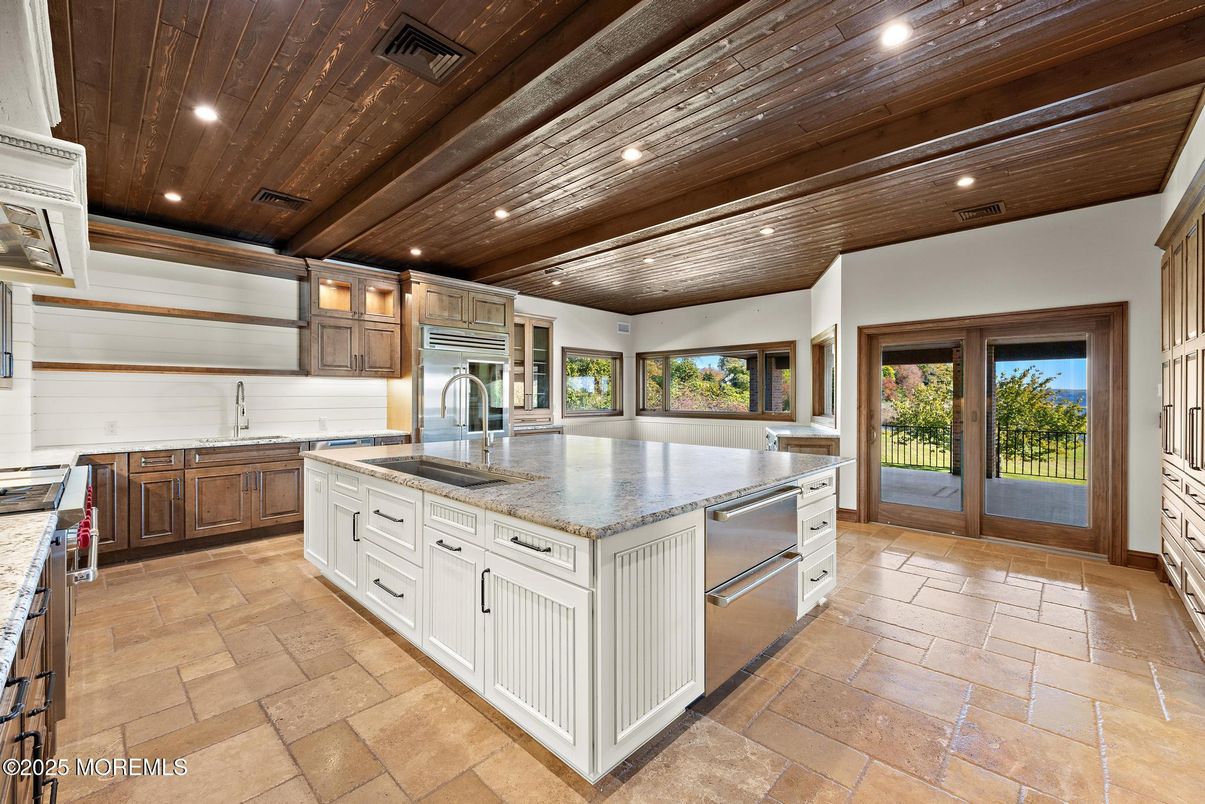 Interior, Kitchen, Recessed Lighting, Stainless Steel Appliances, Wooden Ceilings