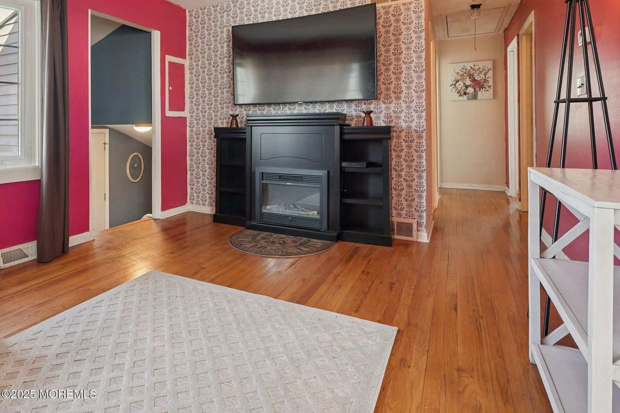 Fireplace, Interior, Wood Texture Flooring