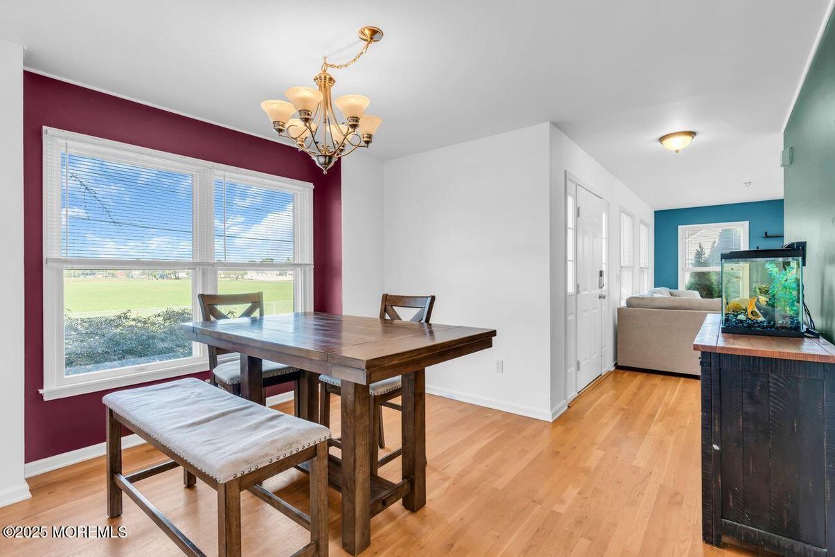 Chandelier, Dining room, Interior, Wood Texture Flooring