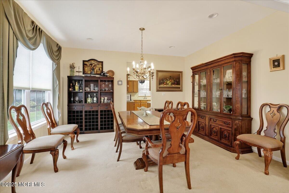 Chandelier, Dining room, Interior, Recessed Lighting