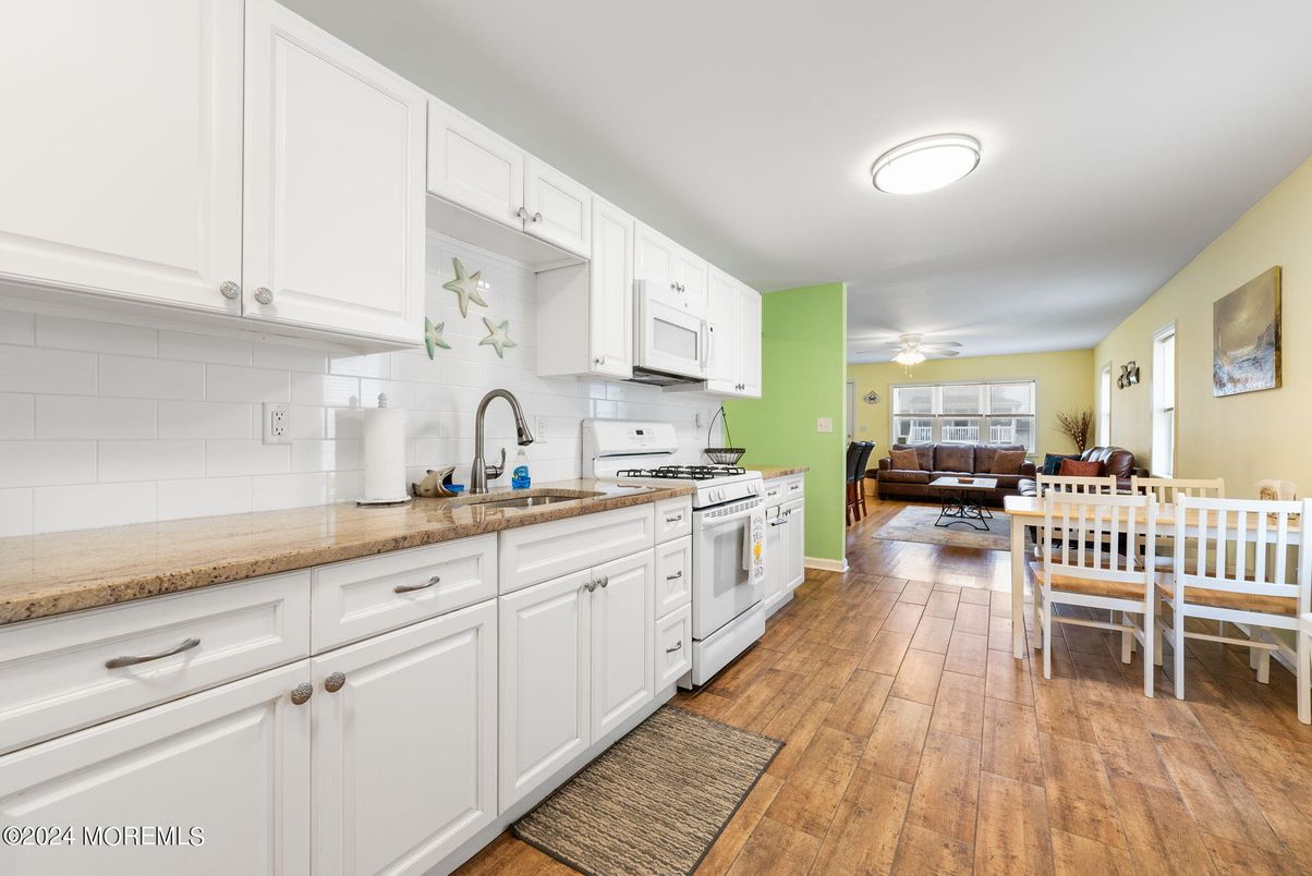 Dining room, Interior, Kitchen, Living room, Wood Texture Flooring