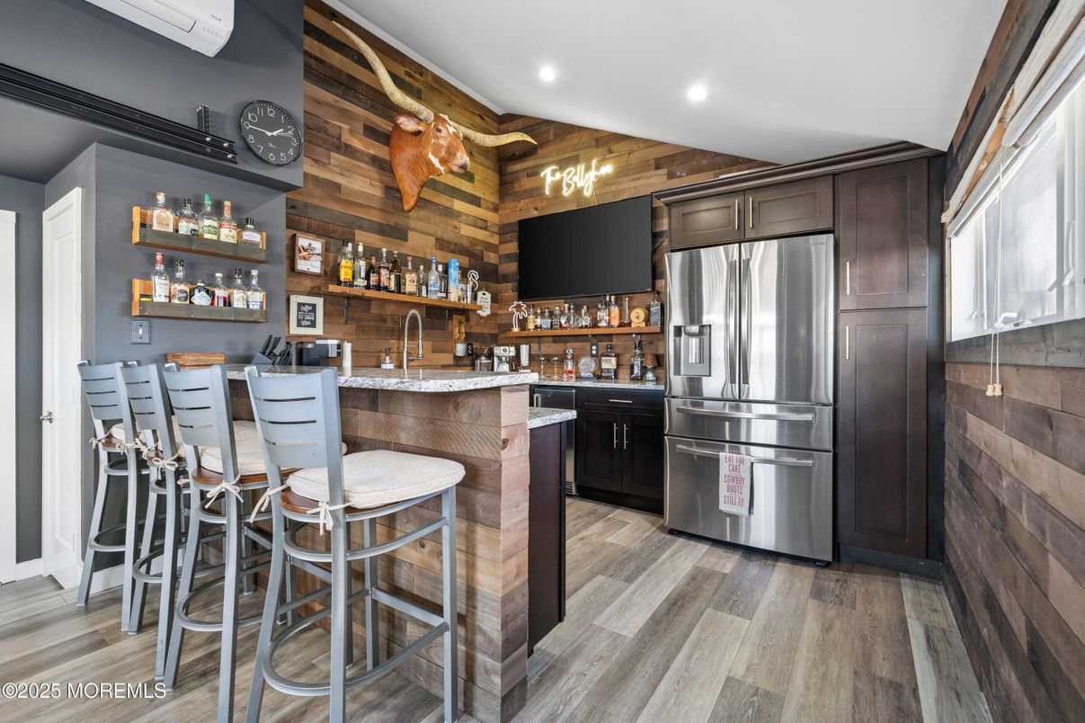 Interior, Recessed Lighting, Wood Texture Flooring, Wooden Walls