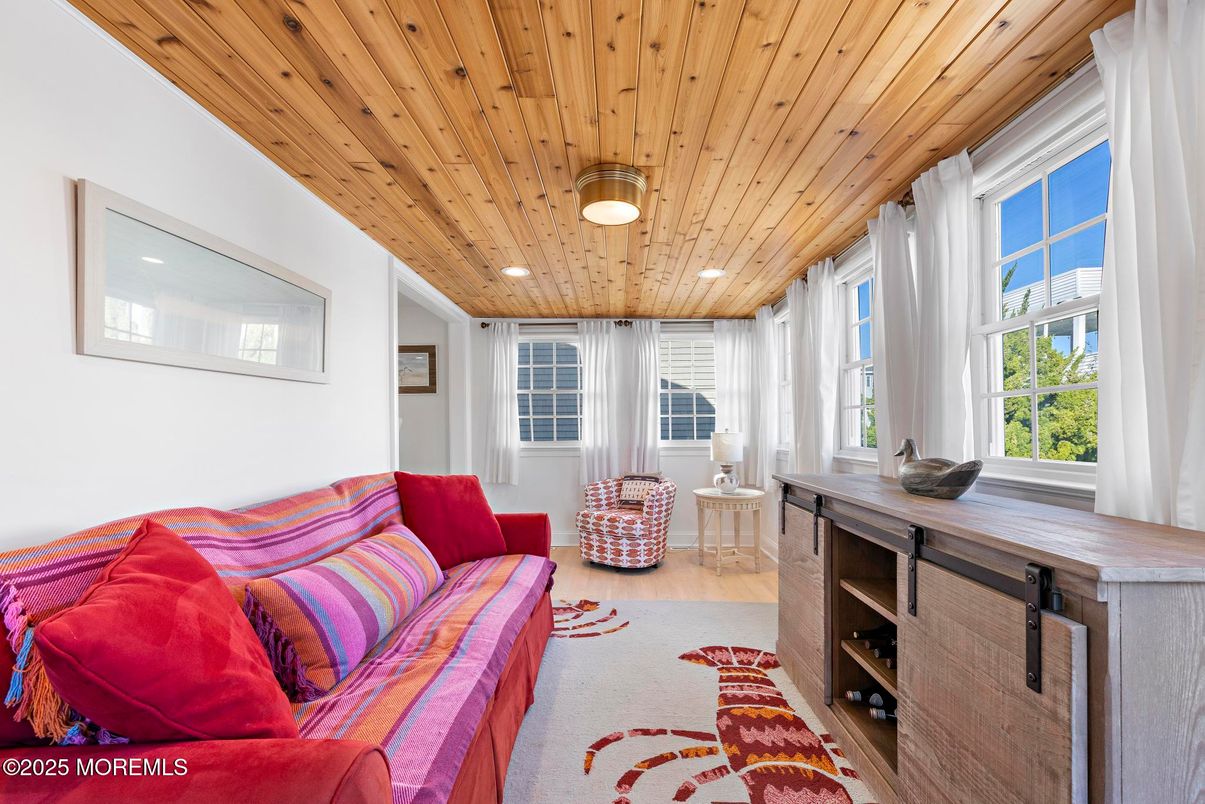 Interior, Living room, Recessed Lighting, Wooden Ceilings
