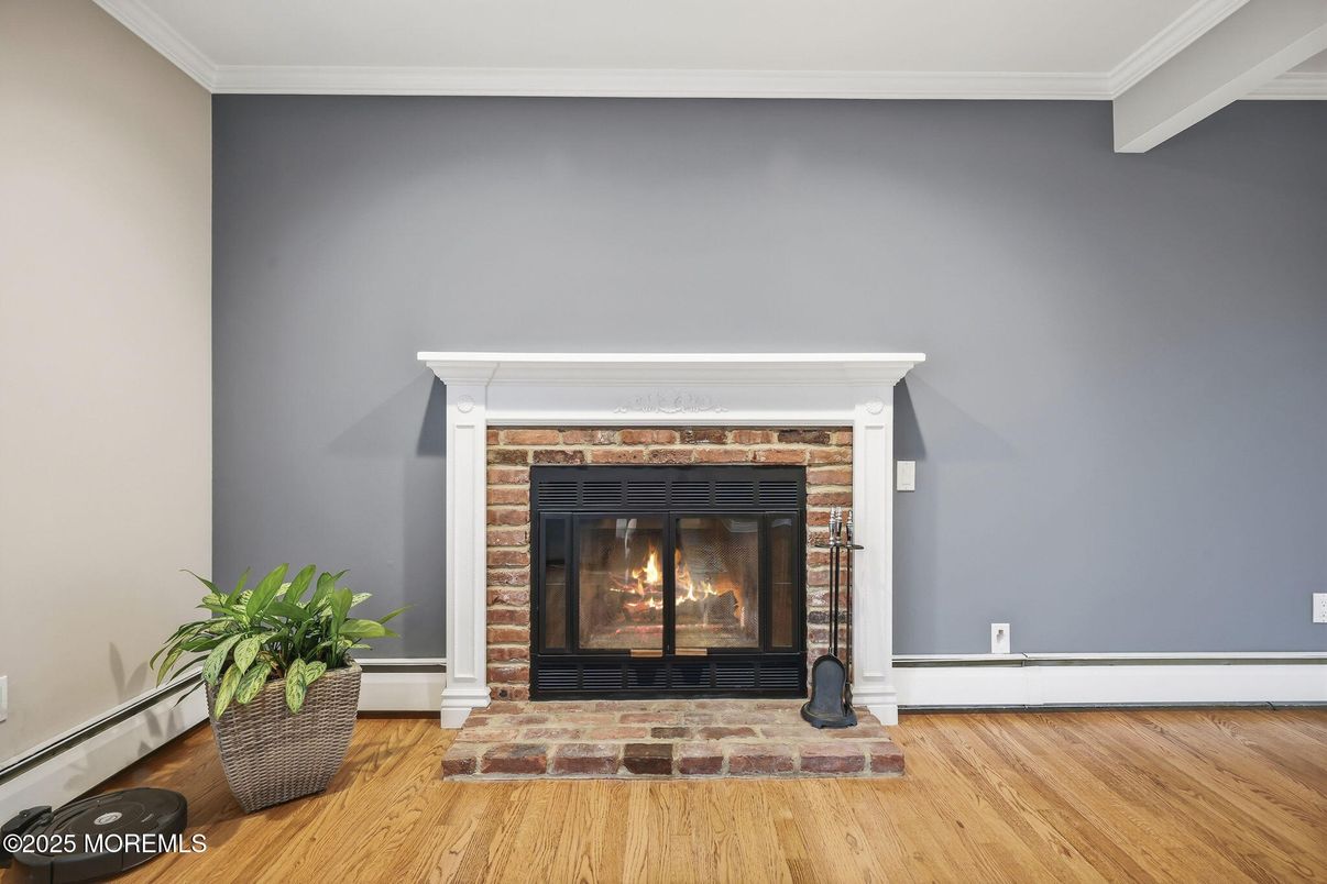 Fireplace, Interior, Wood Texture Flooring