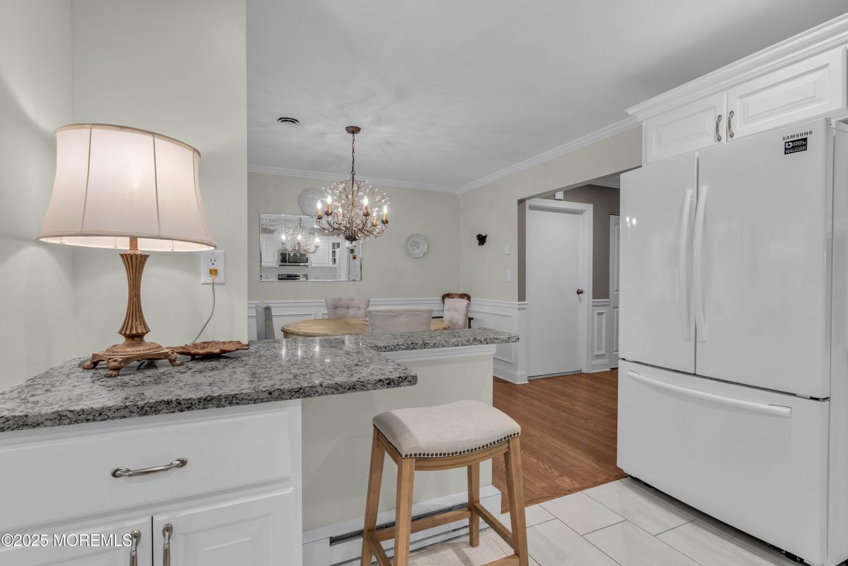 Chandelier, Interior, Kitchen, Pendant Lights, Wood Texture Flooring