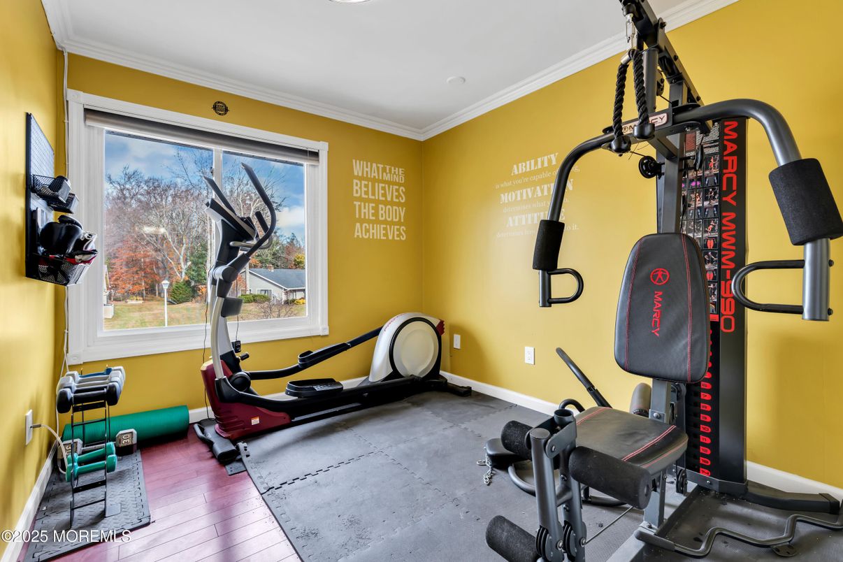Fitness Equipment, Interior, Wood Texture Flooring