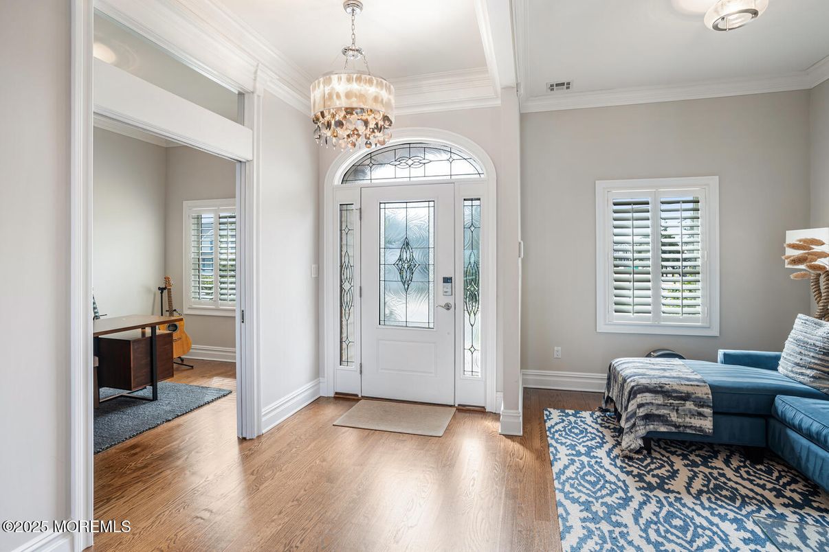 Chandelier, Interior, Wood Texture Flooring