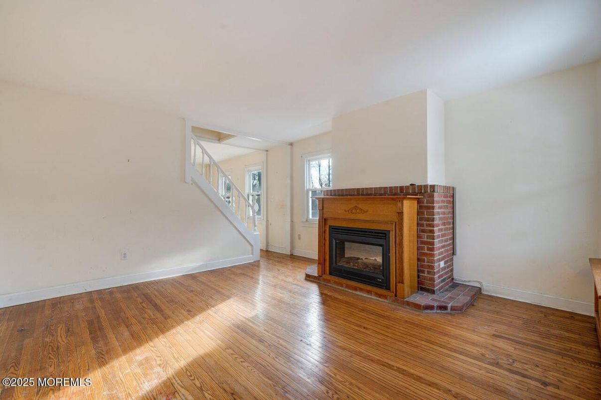 Empty room, Fireplace, Interior, Wood Texture Flooring