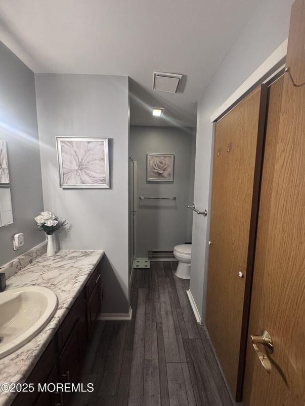 Bathroom, Interior, Wood Texture Flooring