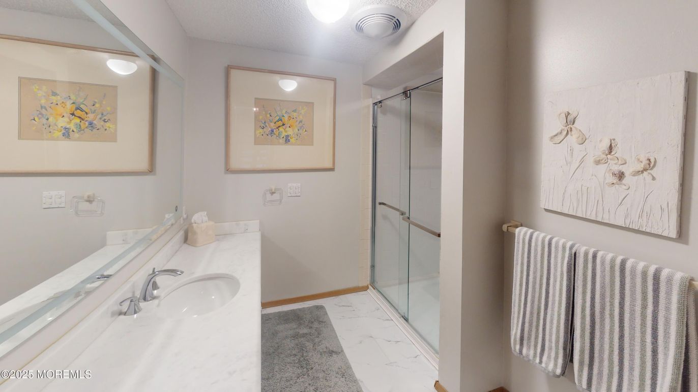 Bathroom, Glass Shower, Interior, Marble
