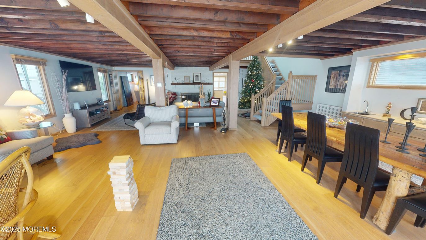 Dining room, Interior, Living room, Wooden Beams, Wooden Ceilings, Wood Texture Flooring