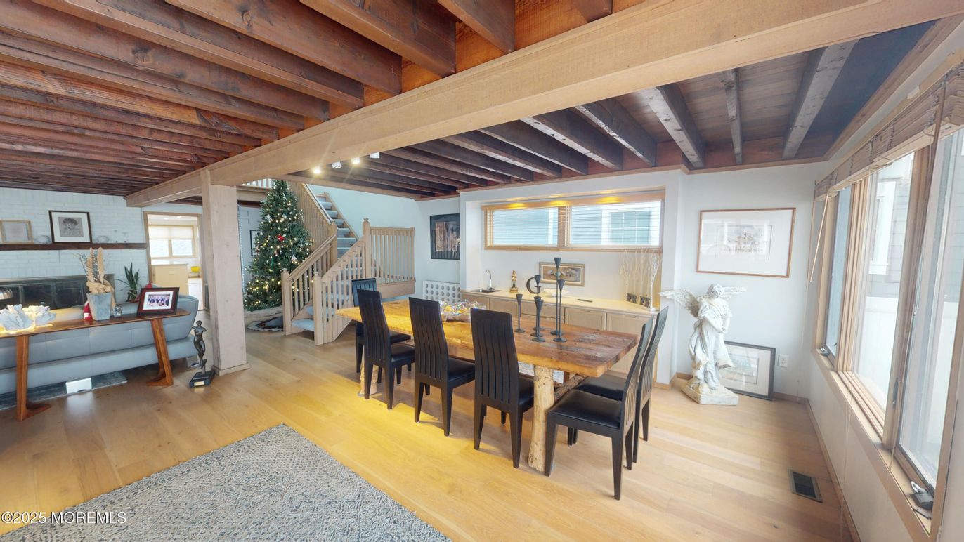 Dining room, Interior, Wooden Beams, Wooden Ceilings, Wood Texture Flooring