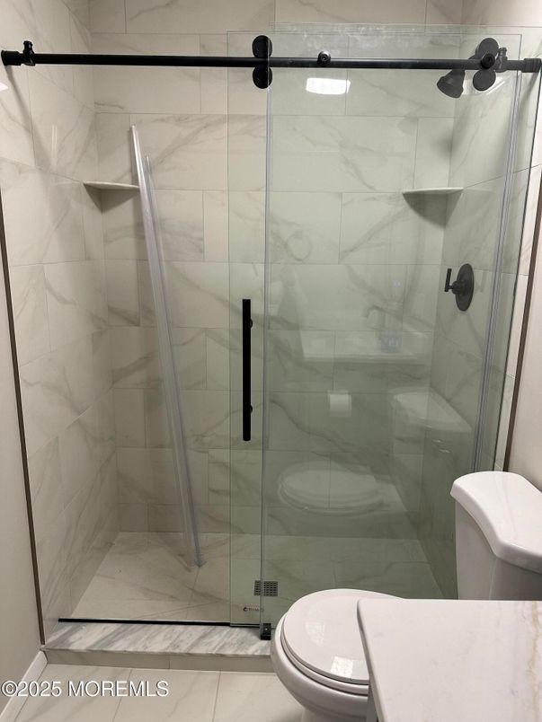 Bathroom, Glass Shower, Interior, Marble Walls