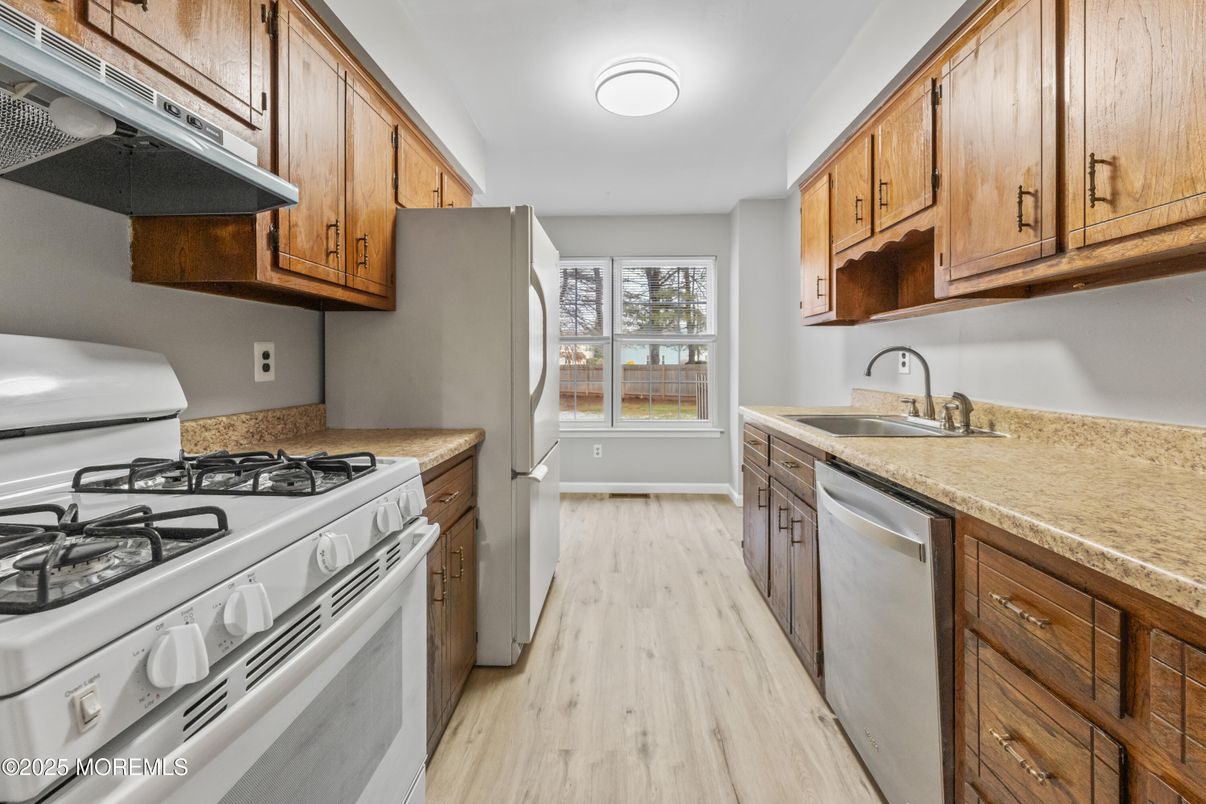 Interior, Kitchen, Wood Texture Flooring