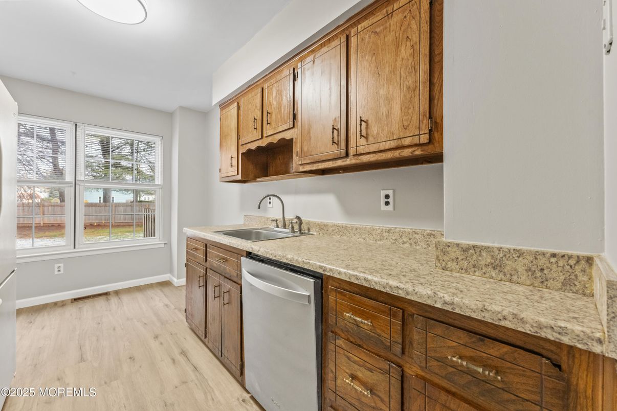 Interior, Kitchen, Wood Texture Flooring