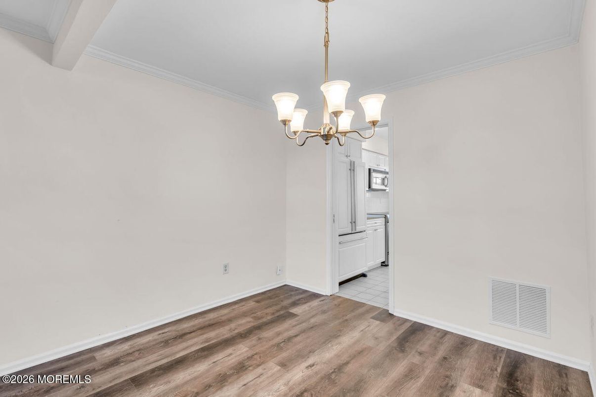 Chandelier, Empty room, Interior, Wood Texture Flooring