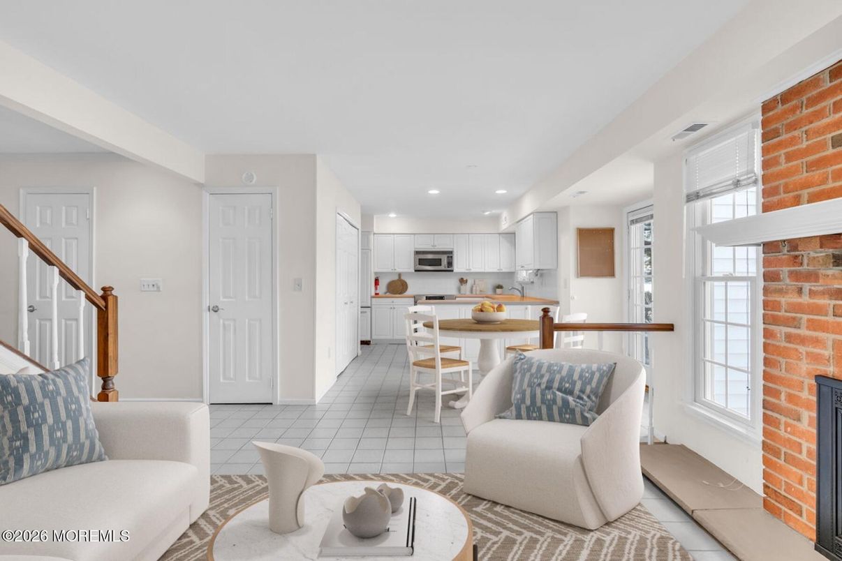 Dining room, Interior, Kitchen, Recessed Lighting, Stone Walls