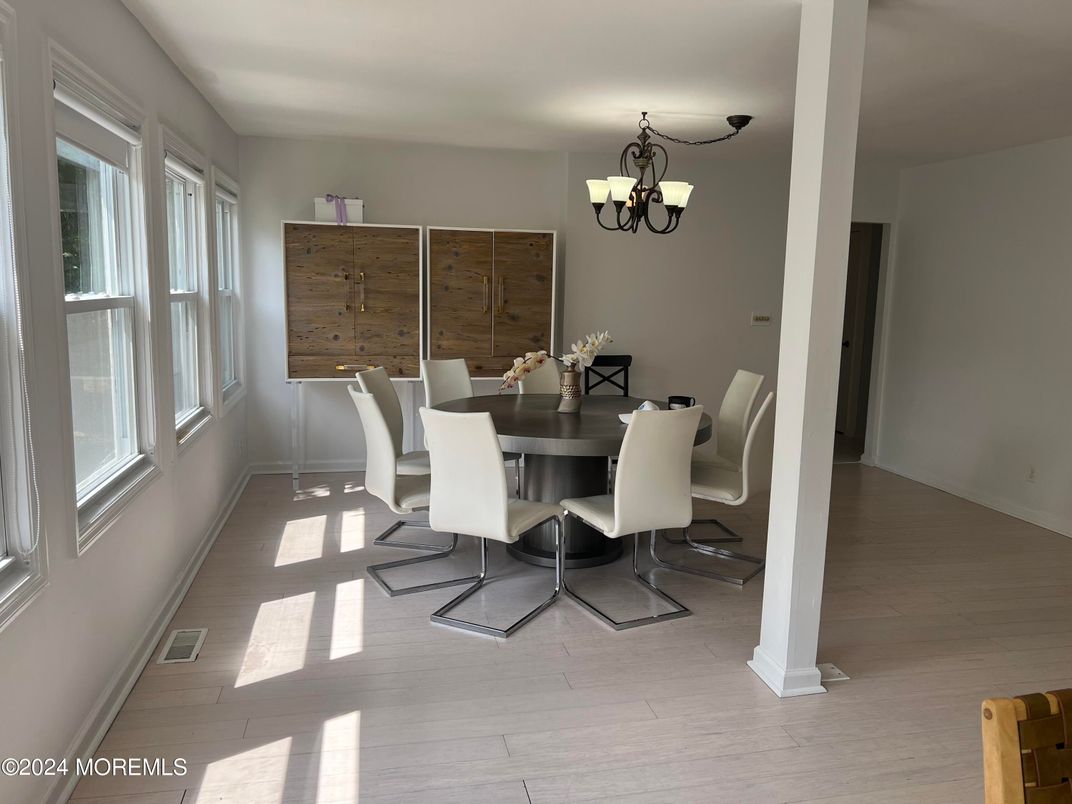 Chandelier, Dining room, Interior, Wood Texture Flooring