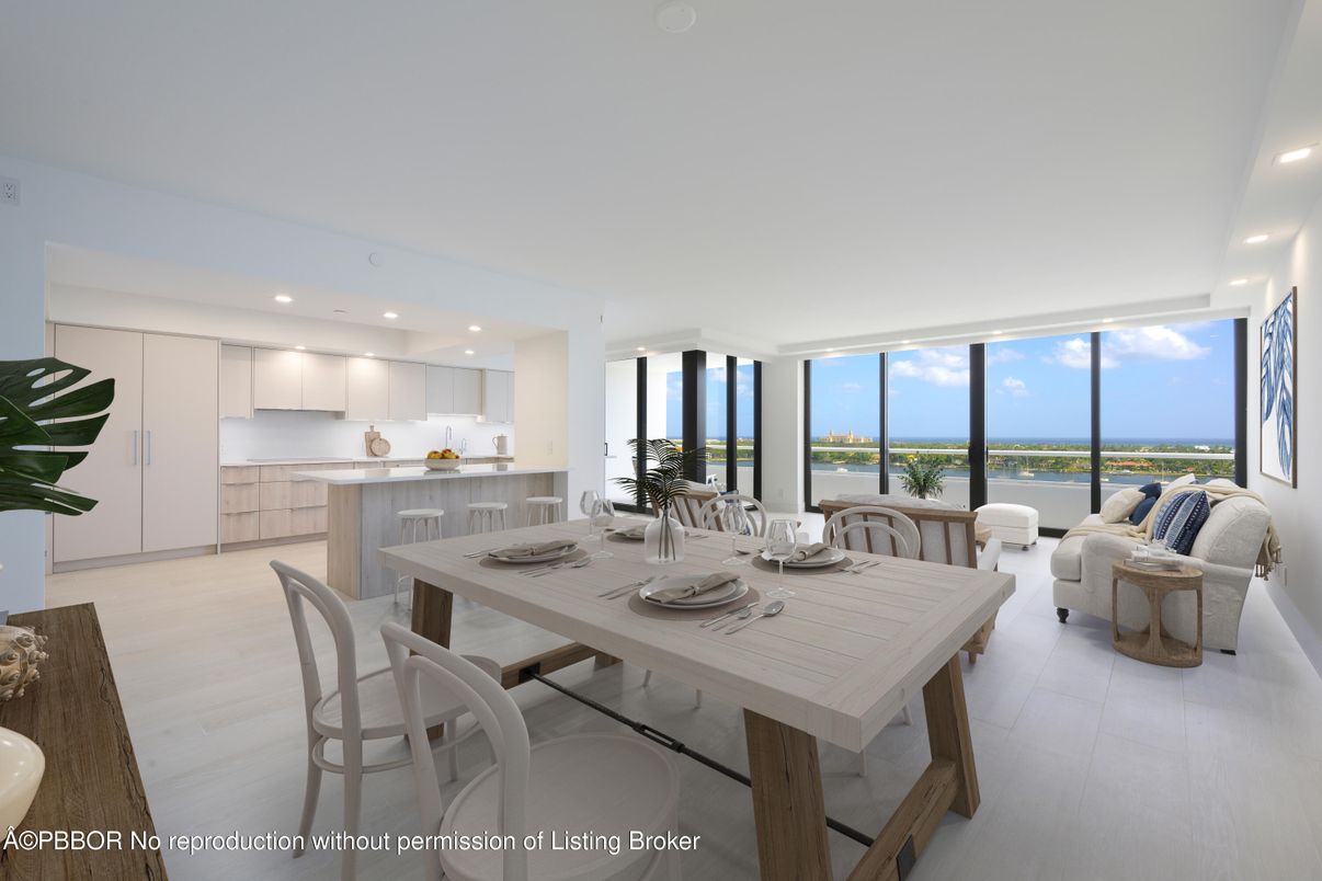 Dining room, Interior, Kitchen, Recessed Lighting, Water