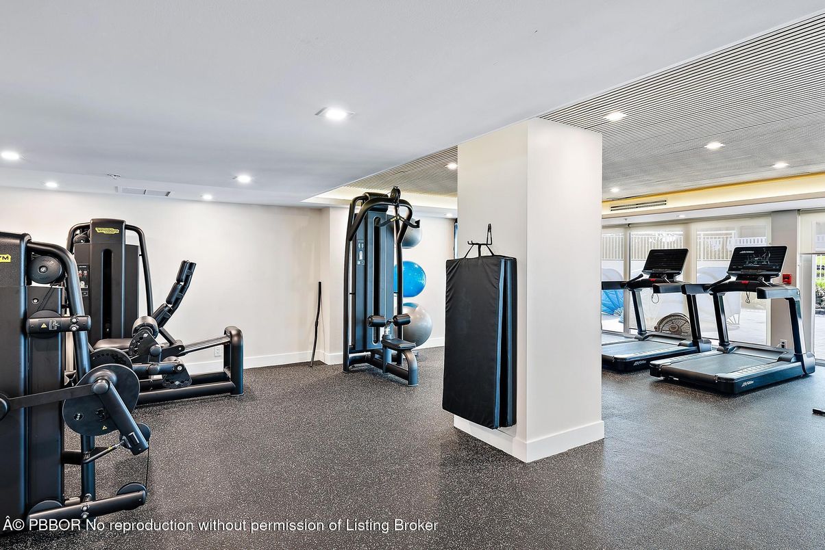 Fitness Equipment, Gym, Interior, Recessed Lighting