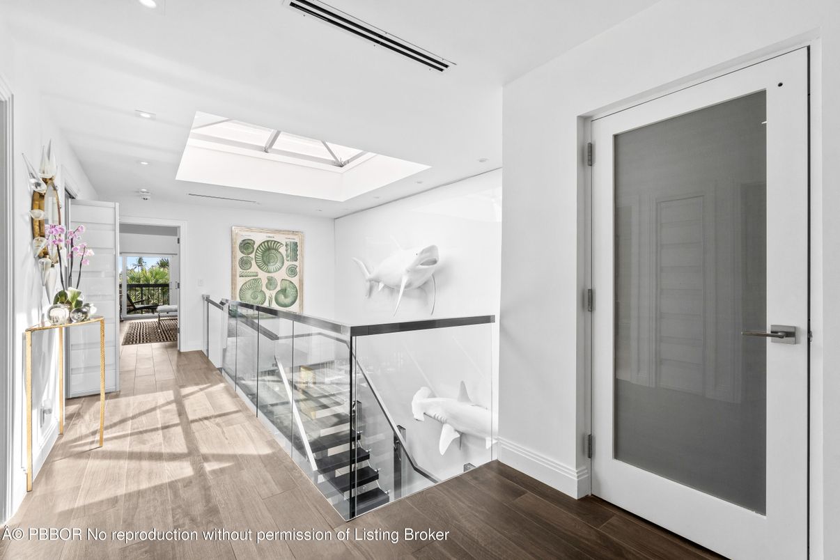 Glass Ceilings, Interior, Recessed Lighting, Wood Texture Flooring