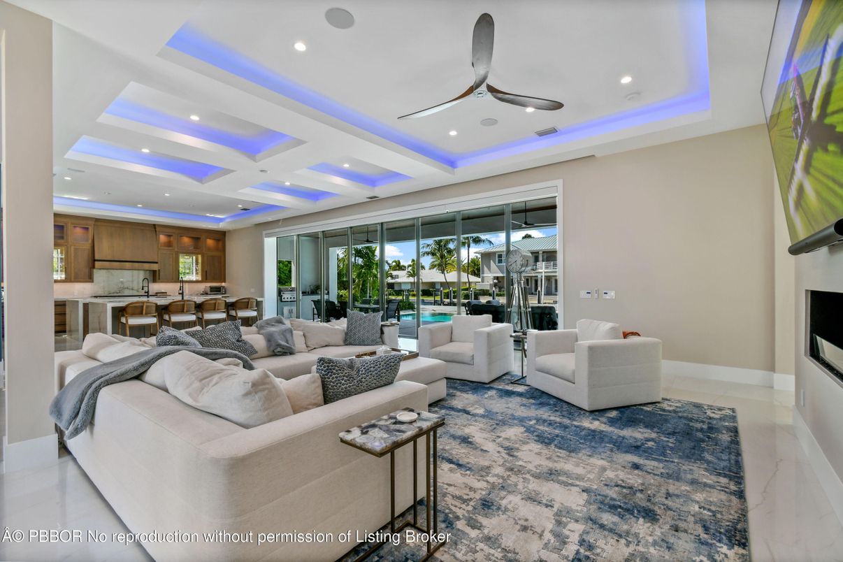 Interior, Kitchen, Living room, Recessed Lighting