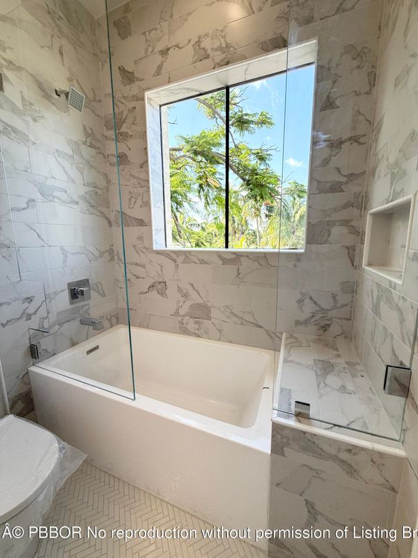 Bathroom, Glass Shower, Interior, Marble Walls