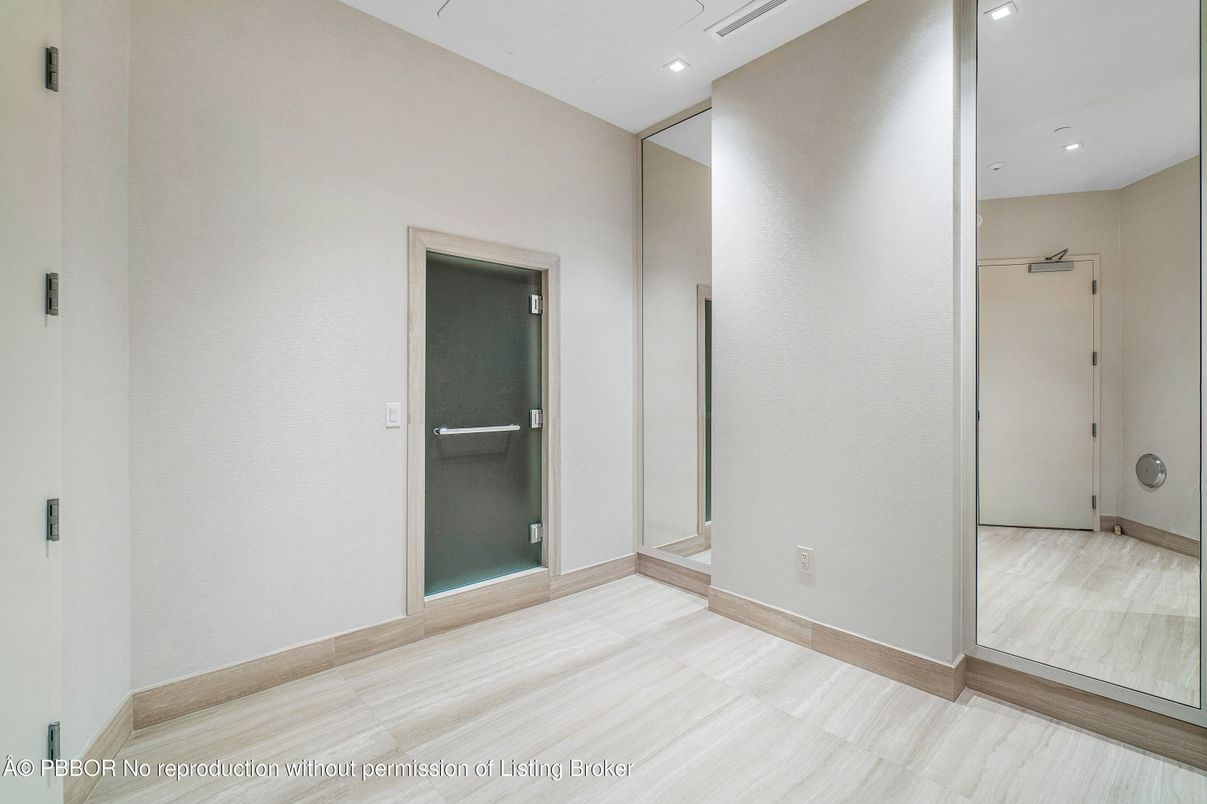 Bathroom, Empty room, Glass Shower, Interior, Recessed Lighting