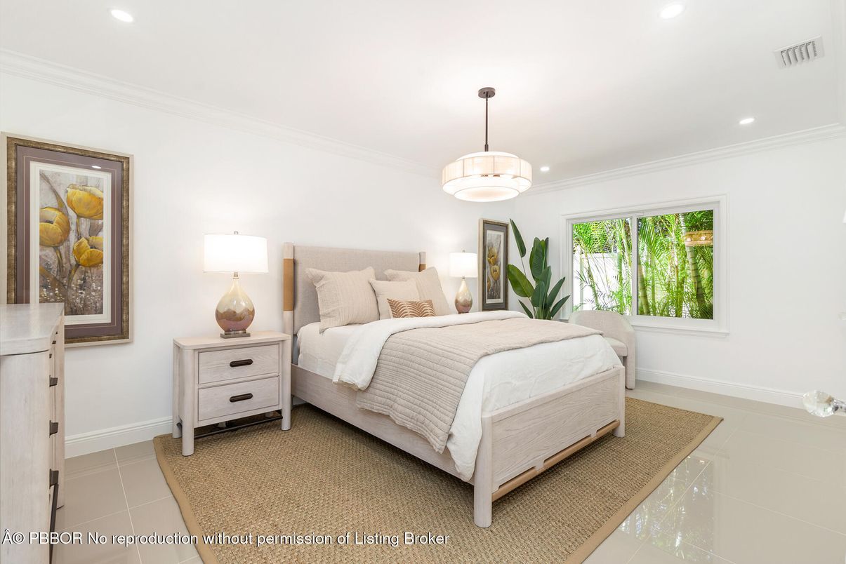 Bedroom, Interior, Pendant Lights, Recessed Lighting