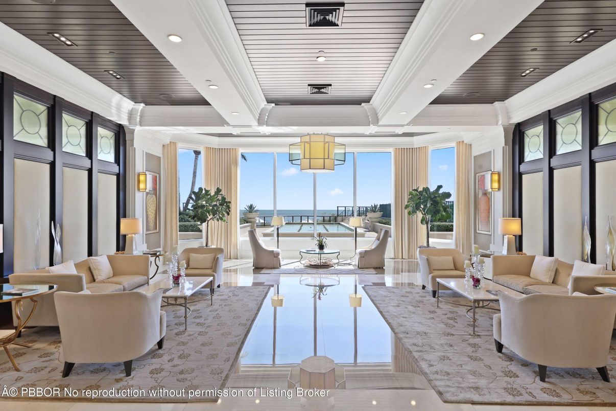 Interior, Living room, Recessed Lighting, Water, Wooden Ceilings