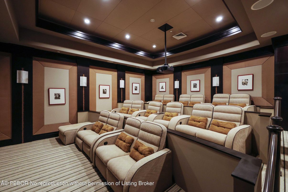 Home Theatre Room, Interior, Projection Screen, Recessed Lighting, Theatre Room