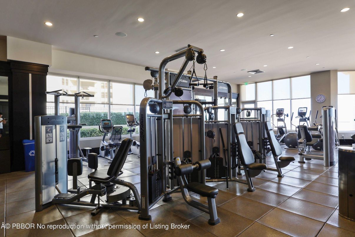 Fitness Equipment, Gym, Interior, Recessed Lighting