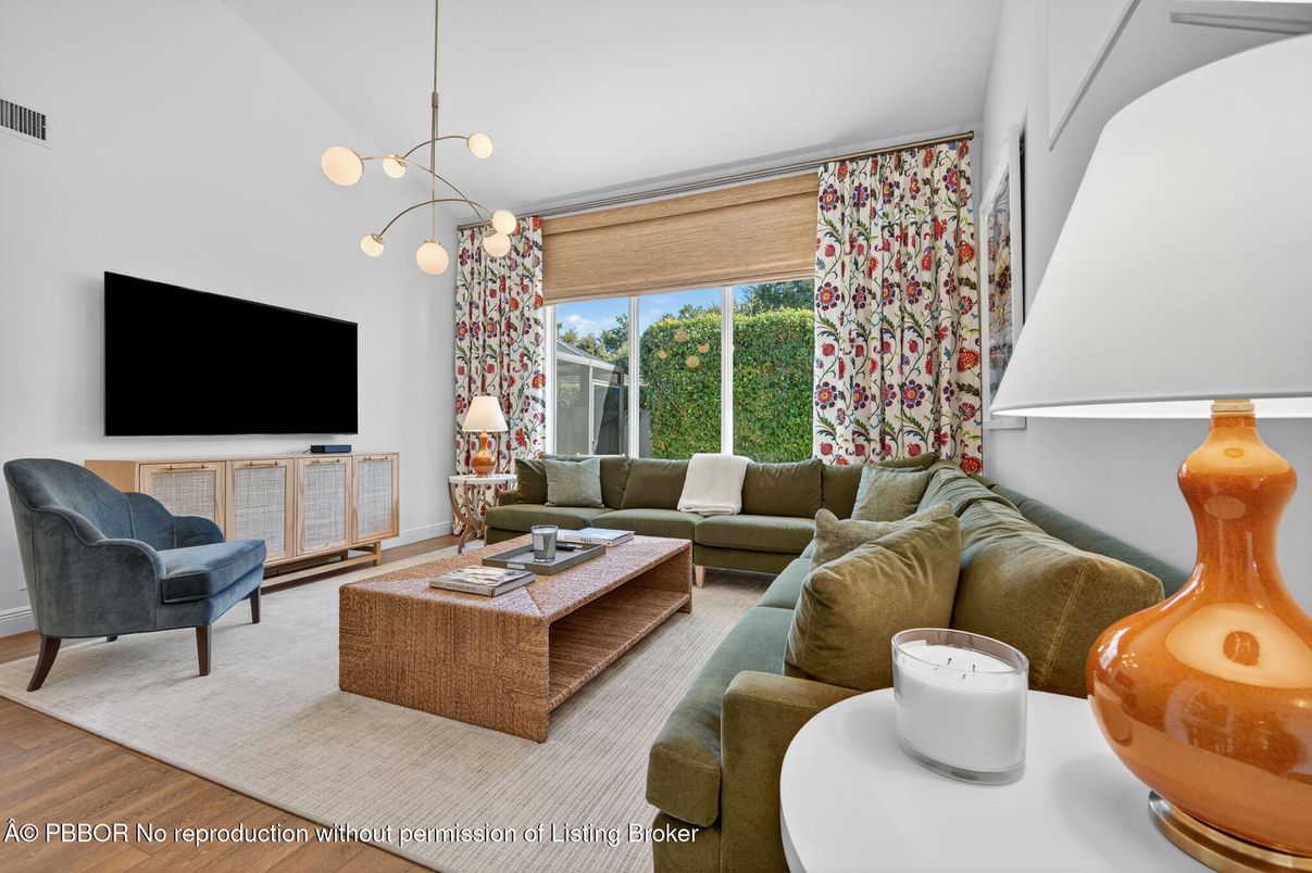 Interior, Living room, Pendant Lights, Wood Texture Flooring