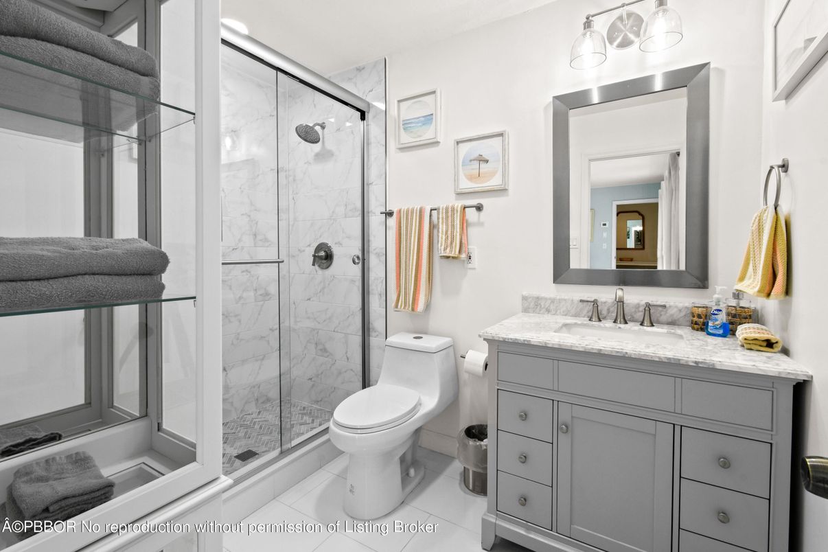 Bathroom, Glass Shower, Interior, Marble Walls