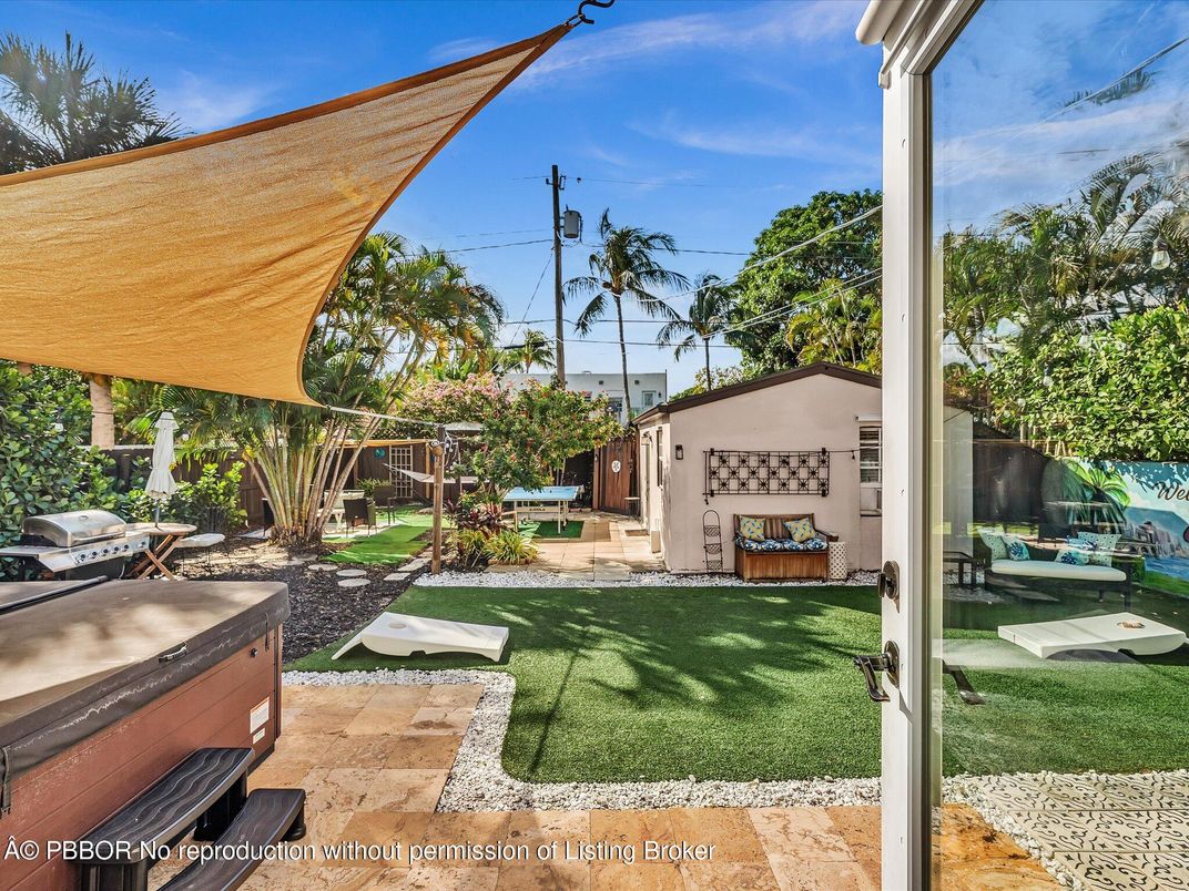 Backyard, Detached Garage, Exterior, Hot Tub