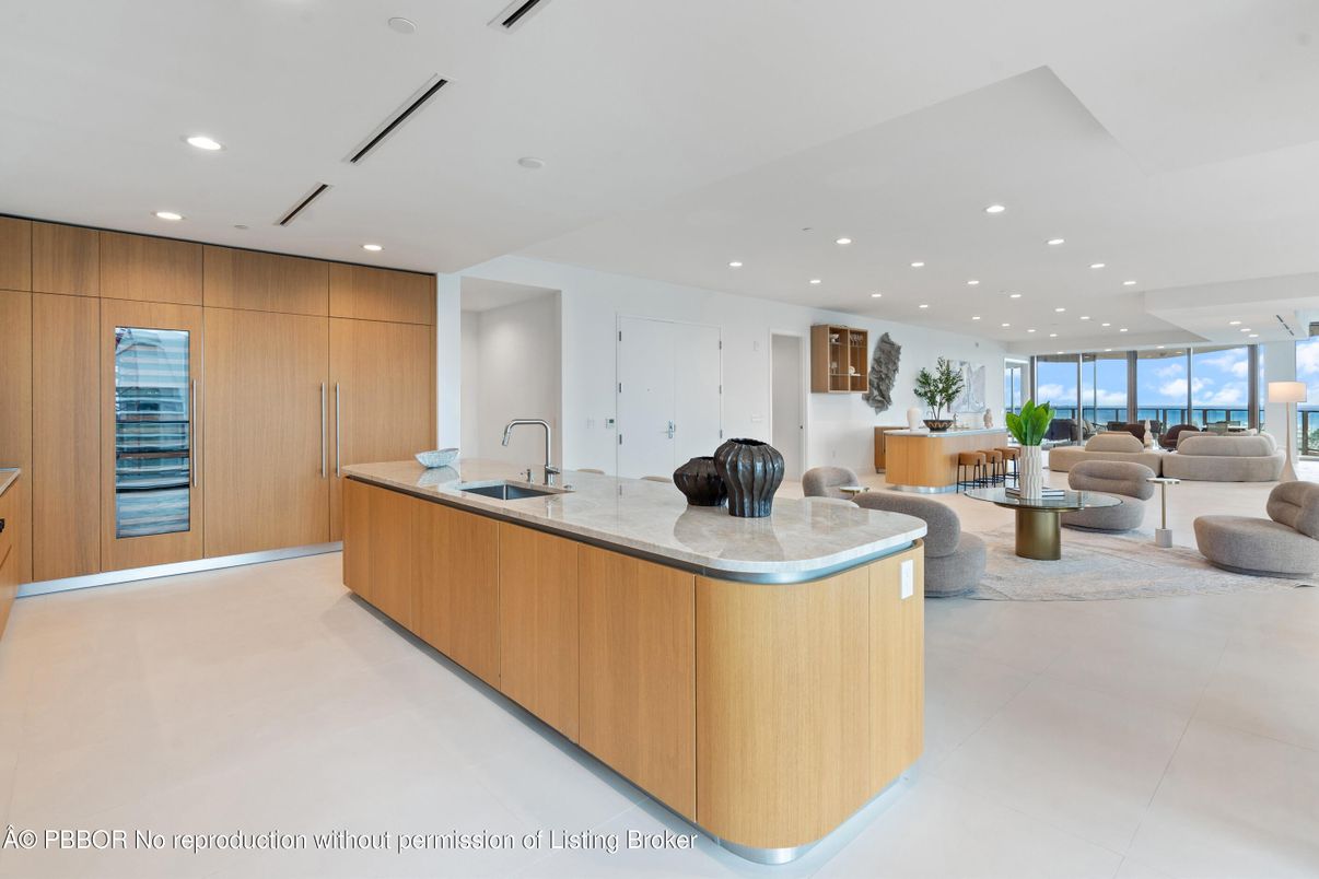 Interior, Kitchen, Living room, Recessed Lighting, Wooden Walls