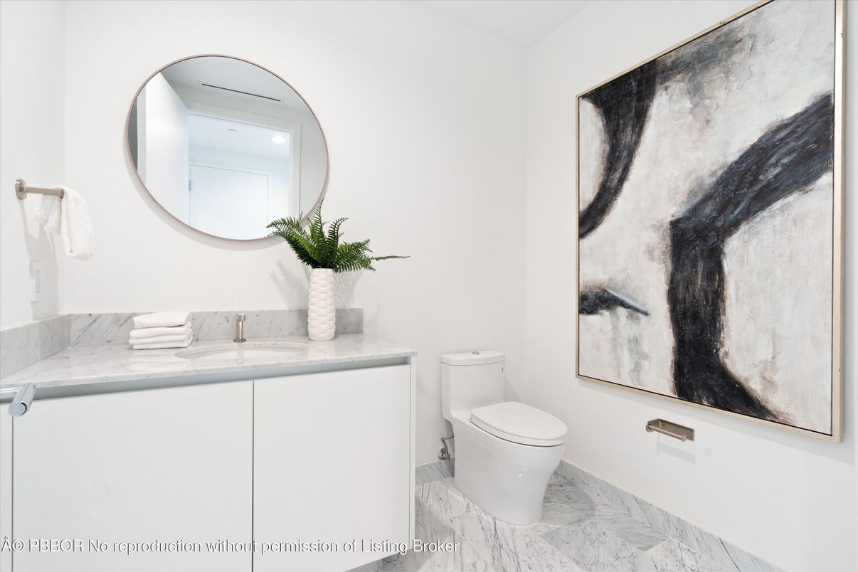 Bathroom, Interior, Marble, Recessed Lighting