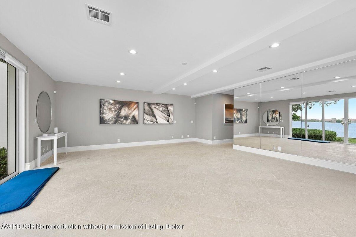 Empty room, Fireplace, Interior, Recessed Lighting, Water