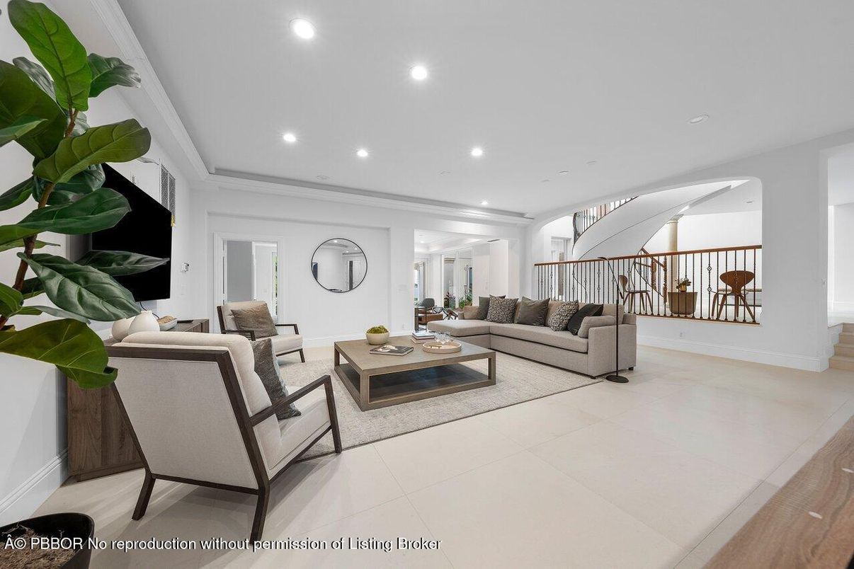 Interior, Living room, Recessed Lighting