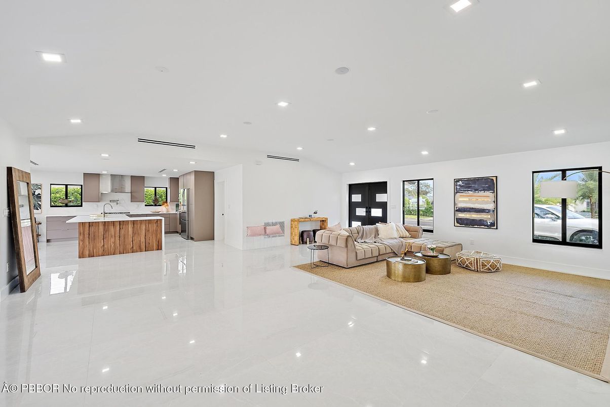 Interior, Kitchen, Living room, Recessed Lighting