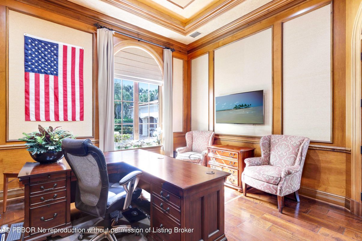 Home Office, Interior, Wood Texture Flooring