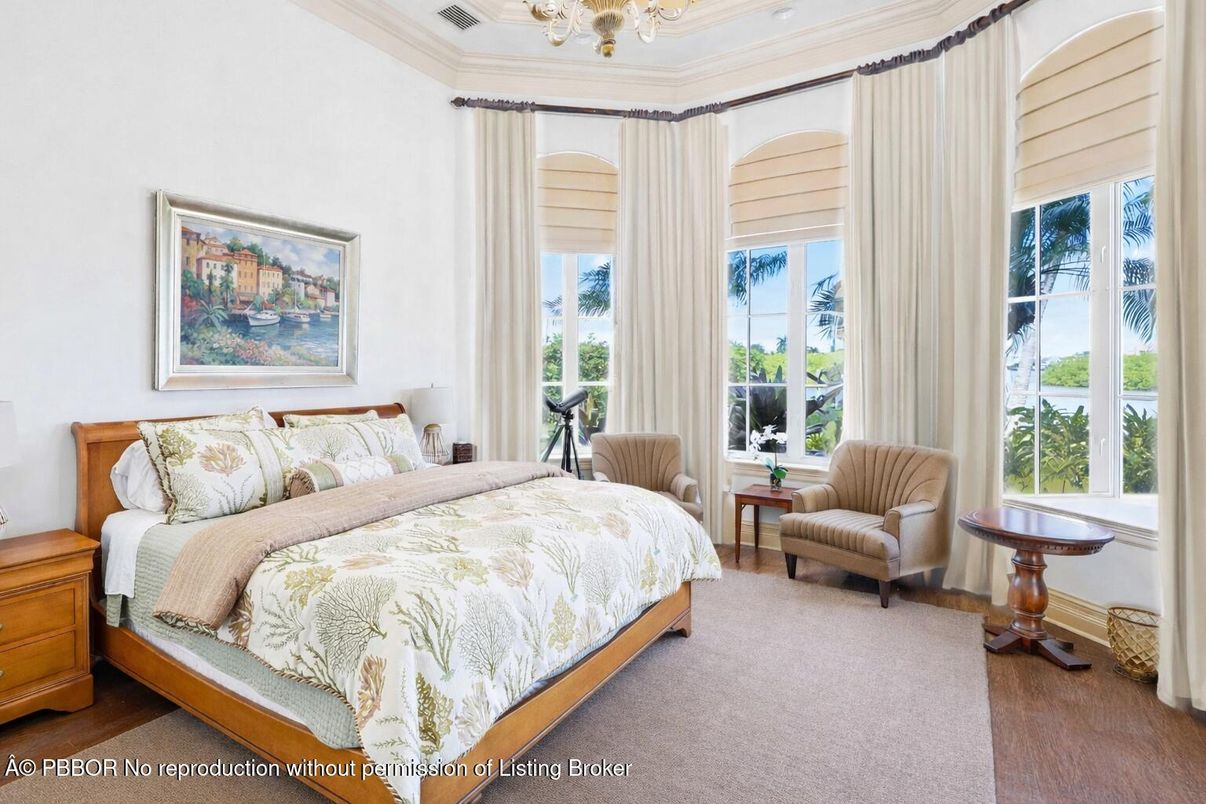Bedroom, Chandelier, Interior
